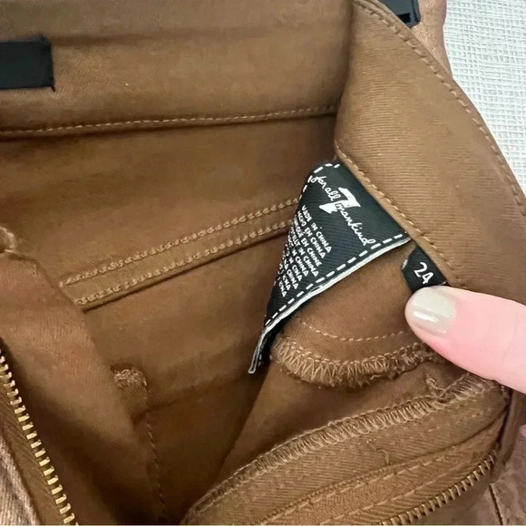 7 For All Mankind Coated Skinny Jeans- Size 24; Like New (Never Worn) - Picture 5 of 12